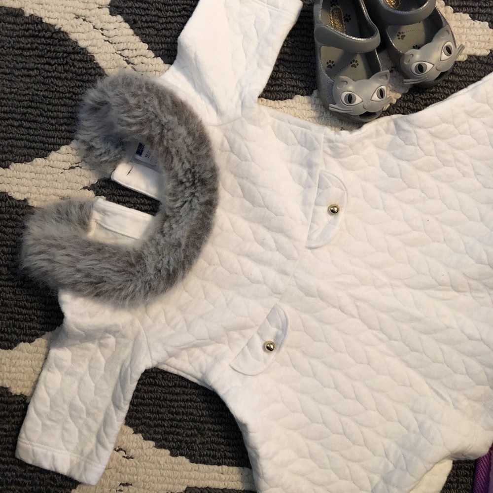 Janie and jack faux fur collared dress